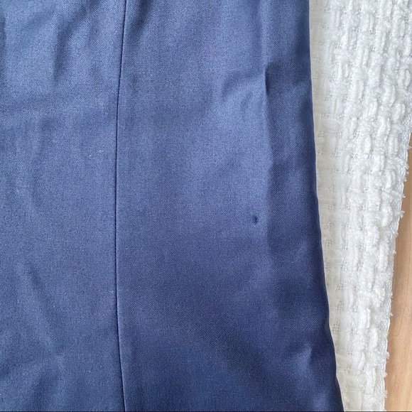 J Crew wool flared pencil work career midi skirt navy blue sz 6 - Picture 5 of 7